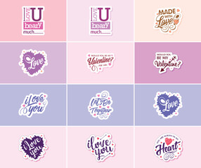 Sticker - Love is in the Air: Valentine's Day Typography and Graphic Design Stickers