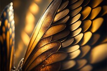  A Close Up Of A Wing Of A Bird With A Blurry Background Of Light Coming Through It And A Blurry Background Of Light Coming From The Wing Of The Wing Of The Bird.