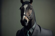 portrait of a horse dressed in a formal business suit, generative ai