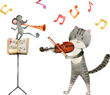 ヴィエナブロンズ コールドペイント 擬人化した猫の音楽隊 バイオリン Nijijourney：オーケストラと猫のバイオリン｜みれのスクラップ