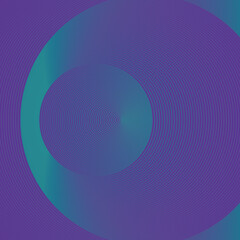 Poster - Pattern of lines representing a three-dimensional geometric object in the shape of a circle. 3d rendering illustration