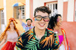 © kleberpicui - Portrait of a Brazilian man during a carnival block