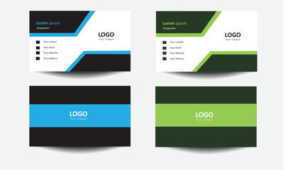 Modern business card  two-sided layout template.