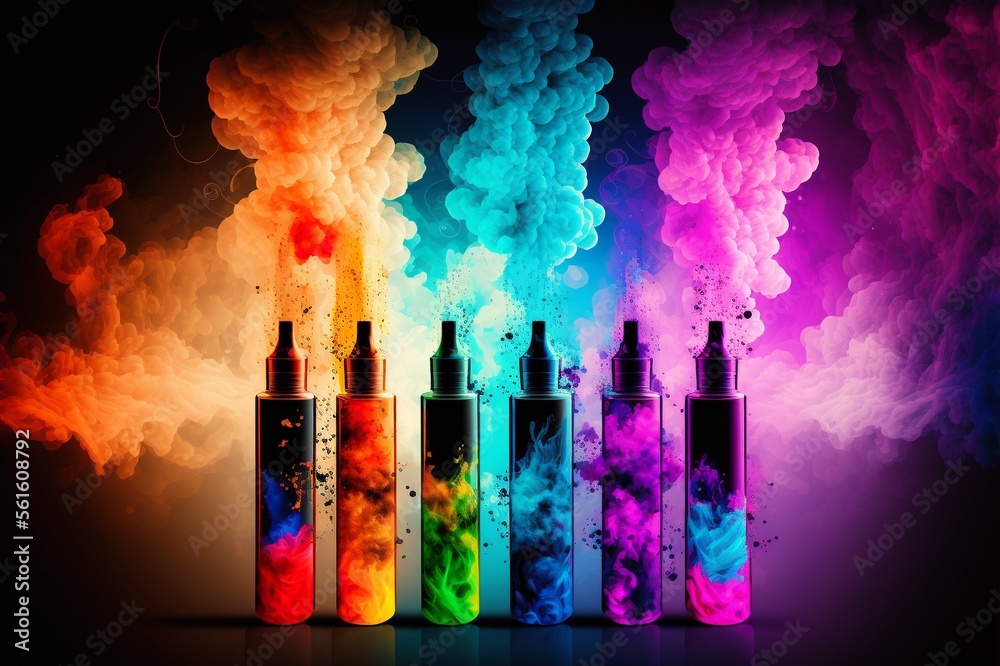 Illustration Stock Abstract Colorful Vape Wallpaper. Colorful Background. Created by Generative AI | Adobe Stock Illustration Stock Abstract Colorful Vape Wallpaper. Colorful Background. Created by Generative AI | Adobe Stock