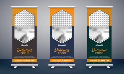Wall Mural - Restaurant Roll up banner standee banner design