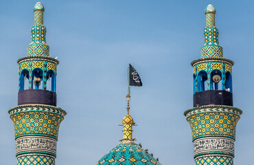 Poster - Minarets of Holy shrine of Imamzadeh Helal Ali (Hilal ibn Ali) in Aran va Bidgol, Iran