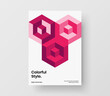 Creative corporate identity vector design illustration. Fresh geometric shapes magazine cover concept.