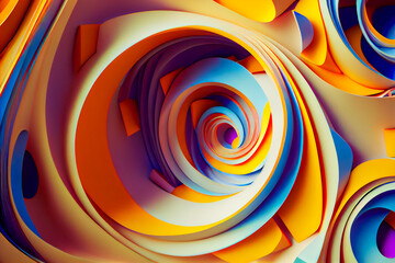 Wall Mural - abstract festive background with burning fantastic swirl. surreal 3d wallpaper background. generativ