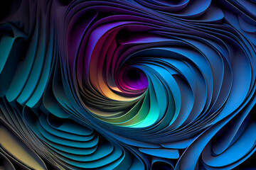 Wall Mural - abstract festive background with burning fantastic swirl. surreal 3d wallpaper background. generativ