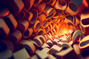 Wall Mural - abstract festive background with burning fantastic swirl. surreal 3d wallpaper background. generativ