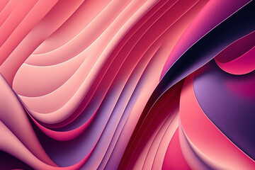 Wall Mural - abstract modern color gradients with pink Psychic Waves, Generative AI