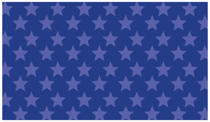 Poster - Illustration of a blue background with stars and stripes in a seamless pattern. Two color background illustration for your design. Resembling the expanse of the night sky full of stars