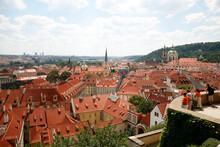 View From The Southern Gardens, Hradcany, The Castle District, Prague, Czech Republic.