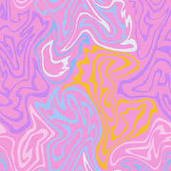 Wall Mural - Pink color curved lines seamless pattern