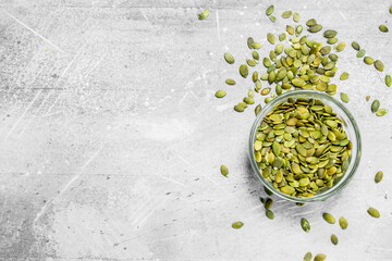 Sticker - Pumpkin seeds in bowl.