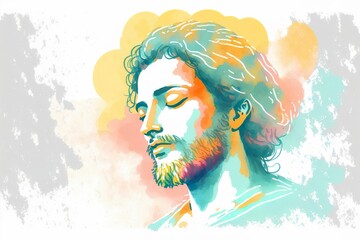 religious spiritual illustration background faith art prayer christianity digital artwork
jesus christ god holy saint saviour disciple christian bible biblical scene
meditation generative ai art
