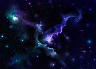 Wall Mural - a space of the galaxy ,atmosphere with stars at dark background