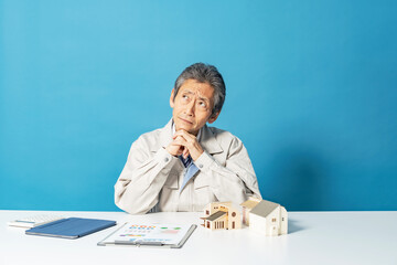 Aufkleber - 考える作業員　建築士　設計士