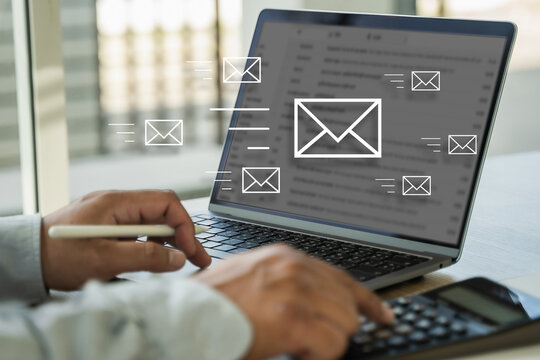 Mail Communication Connection message to mailing contacts phone Global Letters Concept