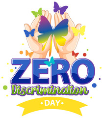 Wall Mural - zero discrimination day banner design