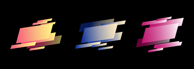 Leinwandbilder - Abstract trendy shape with gradient for copy space