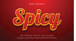 Editable text effect spicy mockup template
