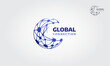 Global Connection Vector Logo Template. Clean and modern Connection logo template. It can be used by social networking and communication services, Telecommunication connection companies, Start-up, etc