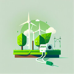 renewable green energy graphic environment