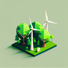 renewable green energy graphic environment