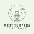 jamgadang west sumatra line art minimalist