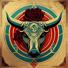 Wall Mural - taurus sign, sign, taurus, bull, cosmos, 3d, generated by ai