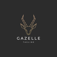 Wall Mural - Luxury gazelle head logo design template