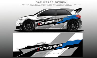 Wall Mural - car livery graphic vector. abstract grunge background design for vehicle vinyl wrap and car branding