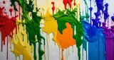 Fototapeta Młodzieżowe - abstract colorful paint dripping, illustration, Generative AI