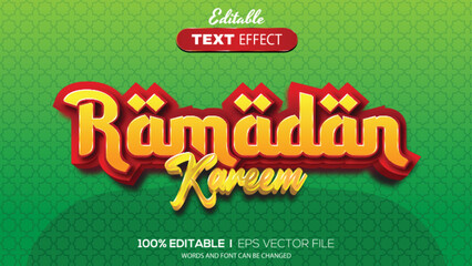 Poster - 3d editable text effect ramadan theme