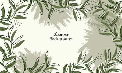 Wall Mural - background with leaves