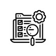 © WEBTECHOPS - Black line icon for testing