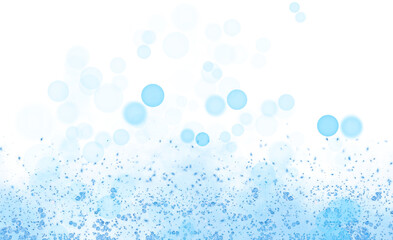 Canvas Print - blue glitter border with beautiful bokeh effect