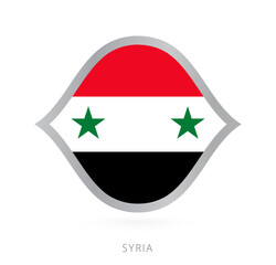 Wall Mural - Syria national team flag in style for international basketball competitions.