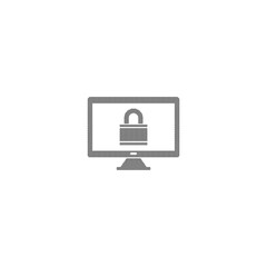 Sticker - Computer hacker icon isolated on white background