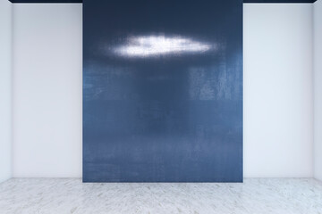 Poster - Abstract concrete room design with reflections on wall. 3D Rendering.
