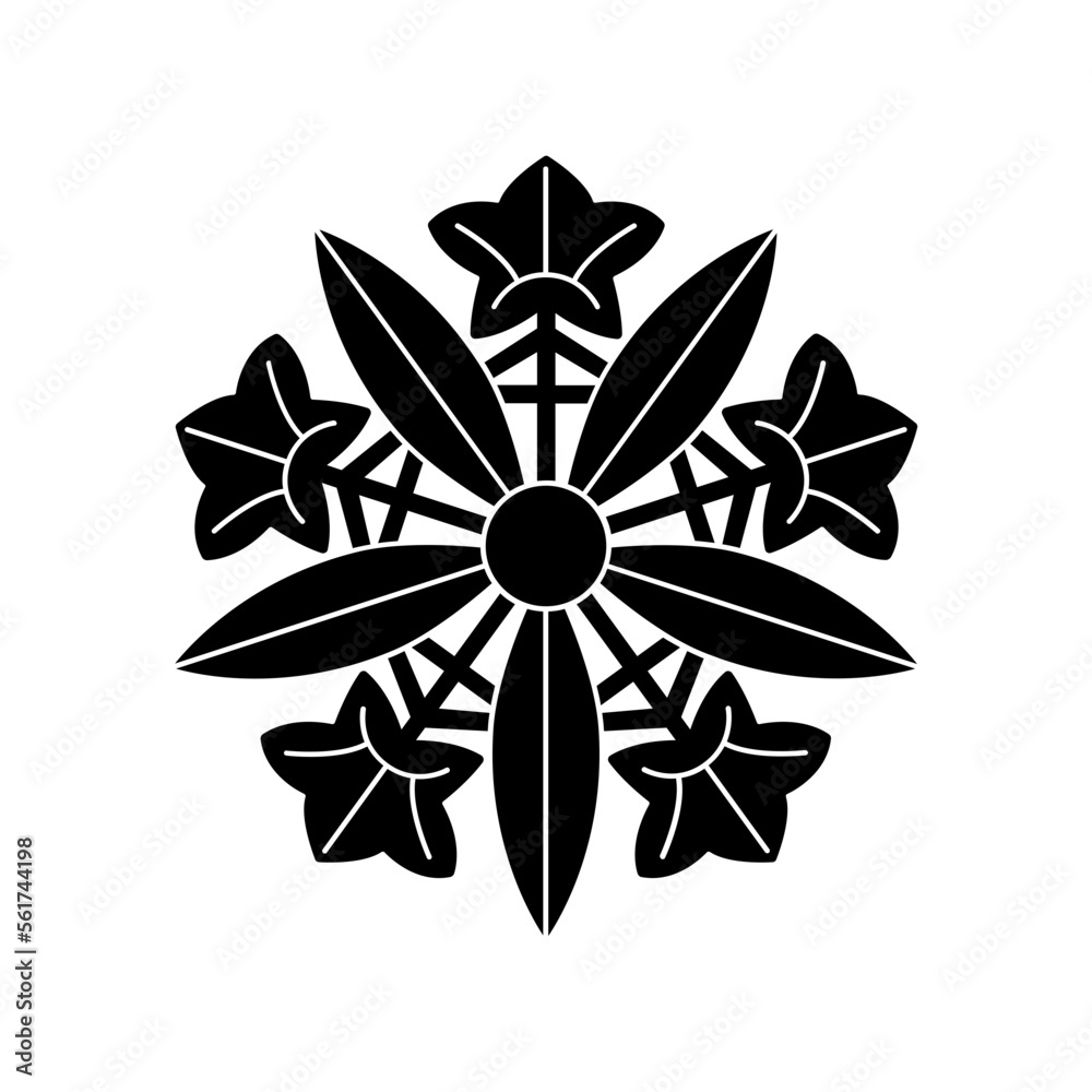 Vector de Stock 竜胆紋 / 龍胆紋・久我竜胆車（こがりんどうぐるま