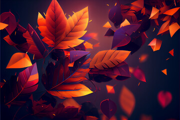 Wall Mural - Abstract fall backround. generative ai