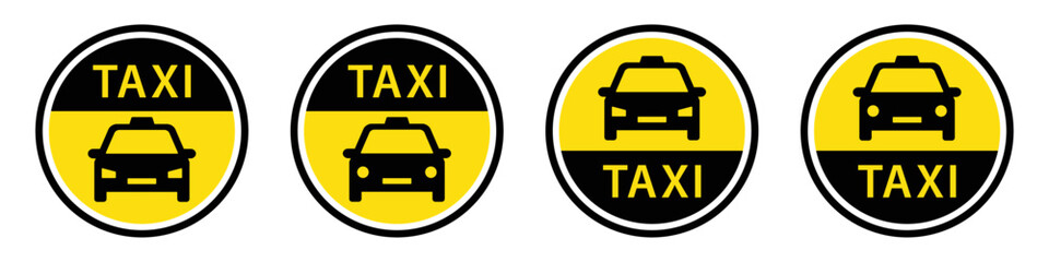 Taxi service vector icon. Taxi car sign icon, vector illustration