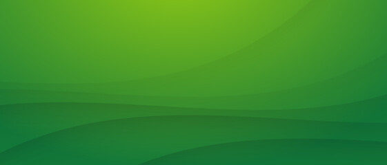 Abstract minimal background with green gradient. Dynamic curve banner background with soft green color