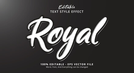 Poster - Editable text effect, Royal text on cool black style template
