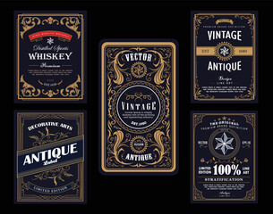 Wall Mural - antique frame label poster vintage blackboard design vector