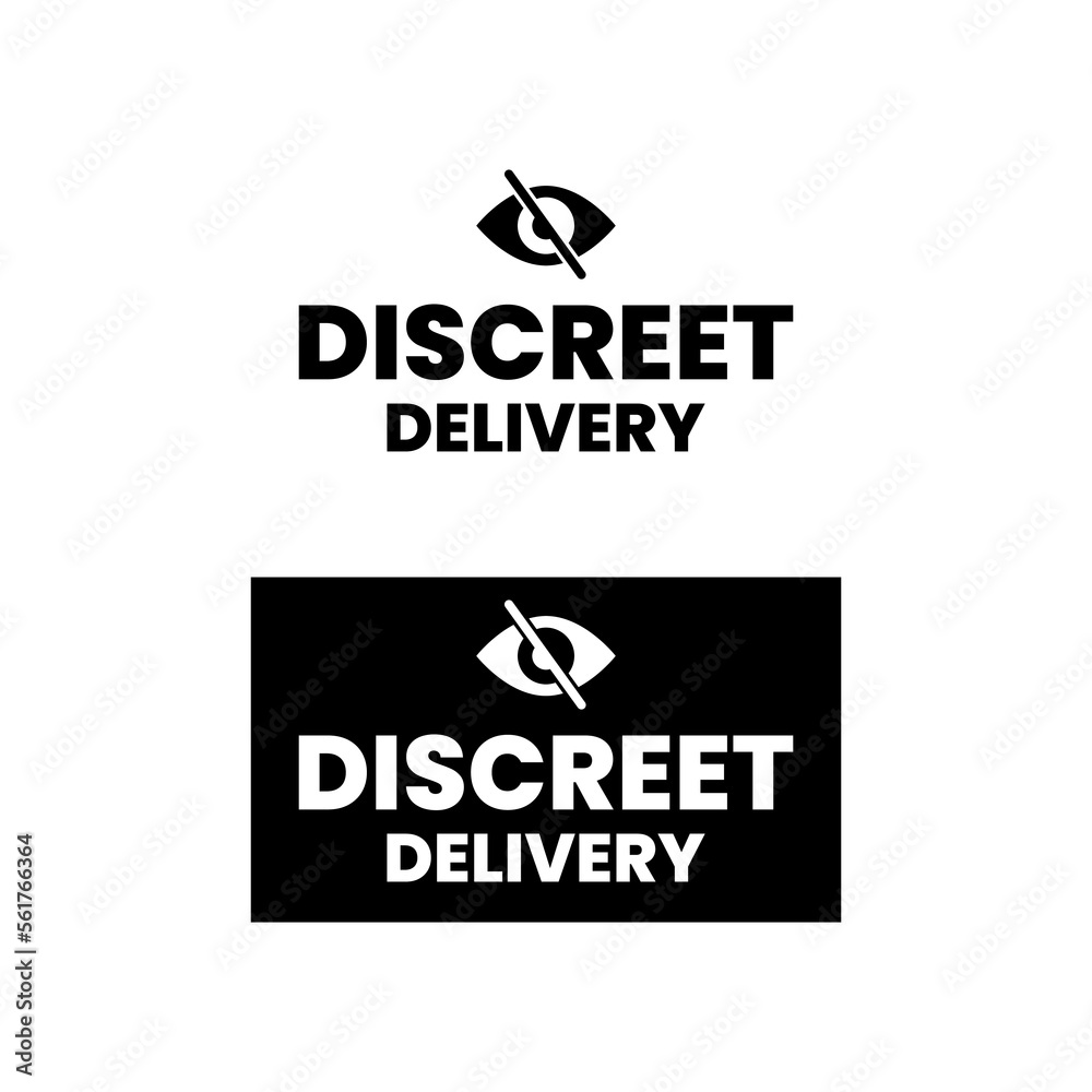 Discreet Label Boot Discreet delivery packaging shopping products sensitive icon label sign ...