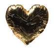golden heart isolated on transparent background, vectorial, Generative AI