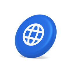 Poster - Global internet connection GPS planet button network web business communication 3d side view icon